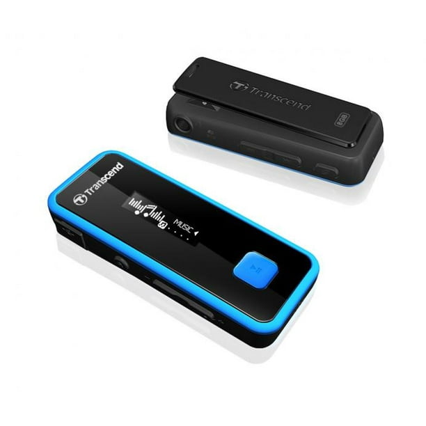 8GB Transcend Digital Music Player and FM Radio MP350 (Black/Blue