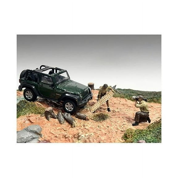 AMERICAN DIORAMA 1/43 - FIGURINES Mechanic Crew 4x4 Camel Trophy Set 4