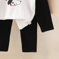 thumbnail image 5 of TOWED22 Infant Toddler Clothes Set Long Sleeve Graphic Round Neck Soft T-Shirt Jogger Pants Fall Winter Warm Outfits 2Pcs(Black,6-12 M), 5 of 6