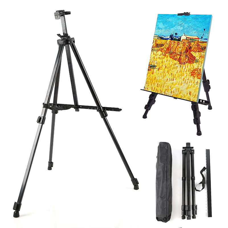FUDESY 72 Easel Stand,Extra Sturdy Black Aluminum Metal Display Easel Artist Easel Tripod Adjustable Height from 22 to 72 for Table-Top/Floor Painting,Displaying and Drawing with Portable Bag