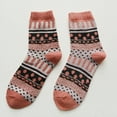 thumbnail image 4 of Fesfesfes 5 Pairs Socks for Women Vintage Print Patchwork Middle Tube Socks Stockings, 4 of 9