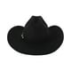 thumbnail image 4 of Sombrero Vaquero Stetson Apache 4X de Fieltro Negro de Búfalo para Hombre, 4 of 5