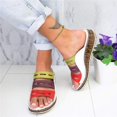 thumbnail image 1 of Sandalias de panel tricolor para mujer Zapatos de viaje de playa de verano MFZFUKR FLD-2624, 1 of 4