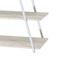 thumbnail image 6 of Epstewin 5-Shelf Wood Open Bookcase, Chrome and White, 6 of 7