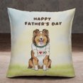 thumbnail image 2 of Cute Shetland Sheepdog Loves Dad Happy Father's Day Pillowcase Double Sided Sheltie Dog Lover Gifts Pillow Case Covers - 12008, 2 of 3