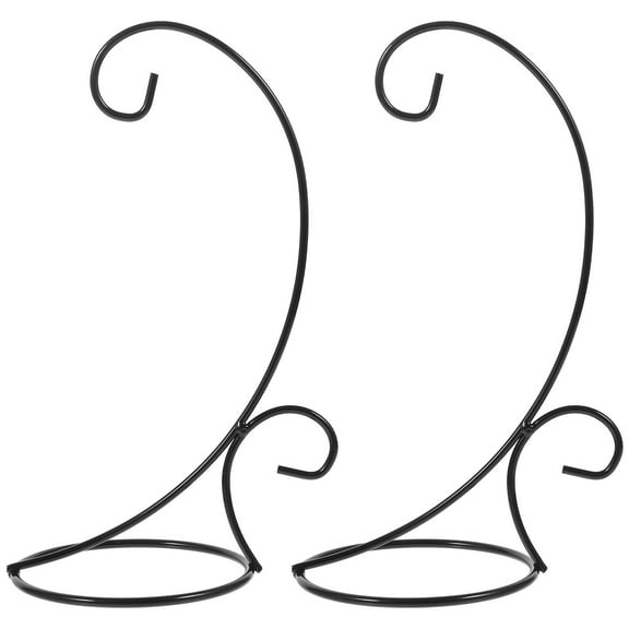 WASHWEPE 2Pcs Desktop Air Planter Stand In Black For Indoor Use