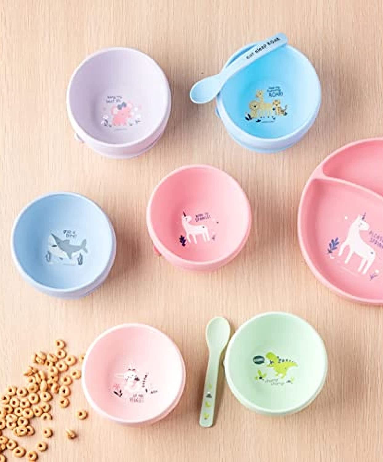 Stephen Joseph, Silicone Baby Bowls, Suction Bowl, Stay Put Suction Bowl, First Stage Self Feeding, Unicorn