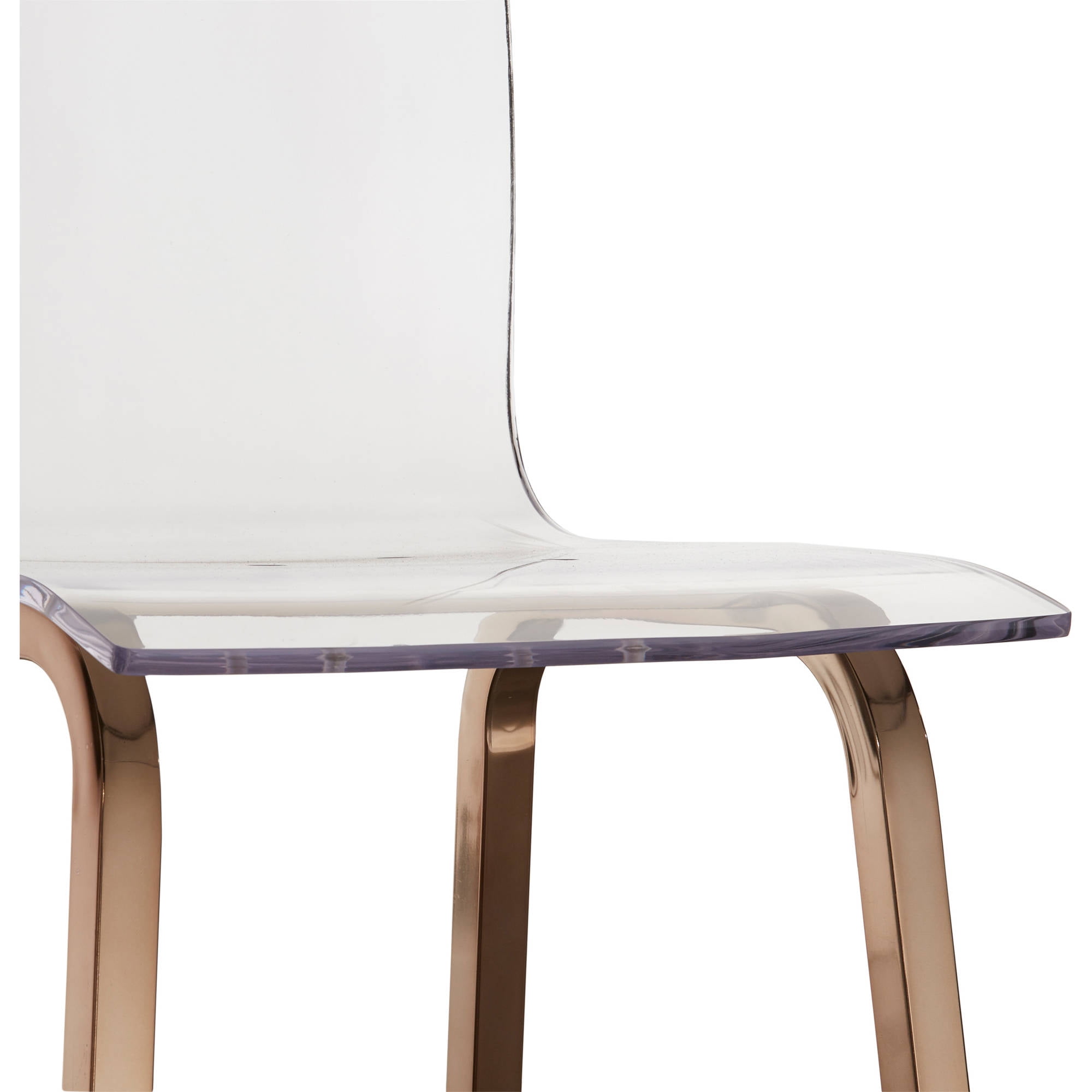Chelsea Lane Acrylic and Champagne Gold Swivel Stool, Set of Two, Counter Height
