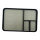thumbnail image 1 of Bandeja multiusos con compartimentos para guardar diversos artículos y dispositivos electrónicos. Elegante contenedor de almacenamiento. Gris negro, 1 of 9
