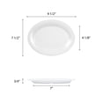 thumbnail image 2 of Excellante Color White Melamine Dinnerware Collection 9.5 x 7.25 inch Oval Platter, Comes in Dozen, 2 of 2