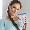 thumbnail image 4 of Huayishang Glass&Bottle Creative Water Cup Heart Shape Cup PP Plastic Cup Heart Shape Plastic Transparent Cup 710ml Cold Change Temperature Sensitive Plastic Cup, 4 of 5