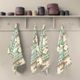 thumbnail image 2 of Retro Geometric Stripe Tea Towels 4 Pack Boho Kitchen Dish Cloth with Hanging Loop, 18"x28" Lint-Free Absorbent Towel for Kitchen Drying Wiping and Cleaning, 2 of 7