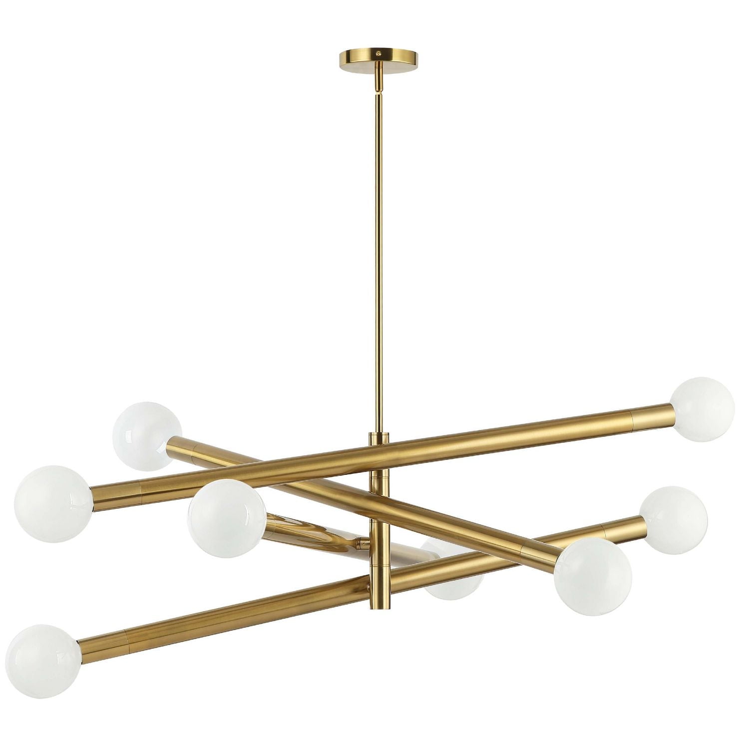 Wand 8 Globe Light Chandelier - Aged Brass
