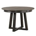 thumbnail image 3 of 5-Pc Double X-Back Solid Wood Extendable Dining Set in Grey, 3 of 14