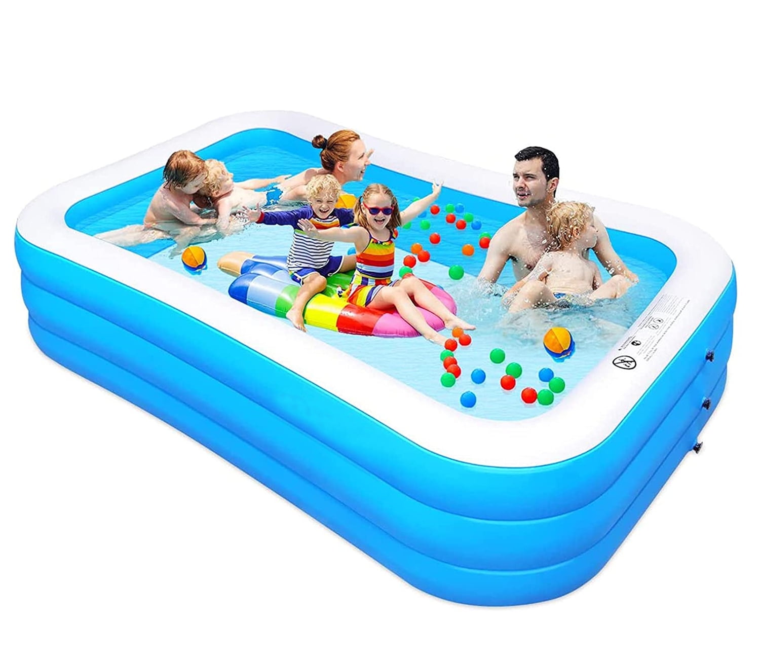 lint Bediening mogelijk Baleinwalvis Black Friday Deals! 120" X 72" X 25" Inflatable Swimming Pool, 3 Individual  Air Chambers, 2.17" Thickened PVC, Full-Sized Family Pools for Kids and  Adults - Walmart.com