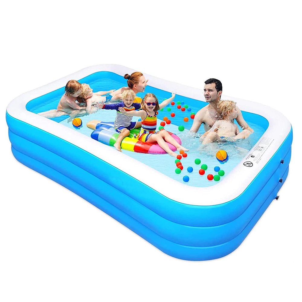 120" X 72" X 25" Inflatable Swimming Pool, 3 Individual Air Chambers, 2