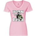 thumbnail image 3 of Inktastic Born to Fish Women's V-Neck T-Shirt, 3 of 5