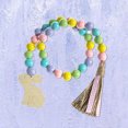 thumbnail image 2 of Easter Wood Beads String Colorful 2mm Large Wood Beads Colorful Wood Beads Tassel Rope With Easter Wood Chips String Beads Glass Crystal Beads Chain Garland, 2 of 4