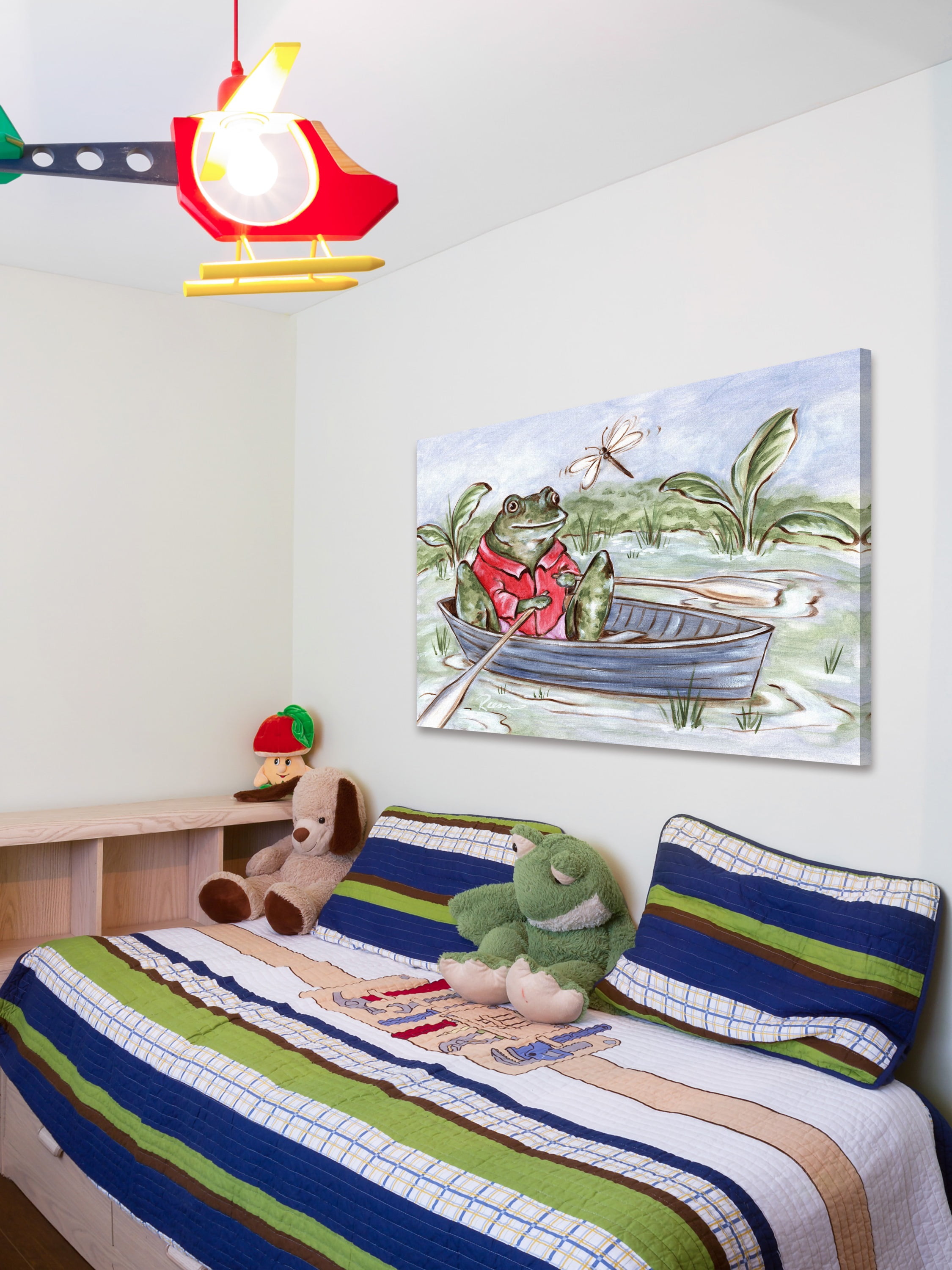 "Freddie Gone Rowing" Painting Print on Wrapped Canvas