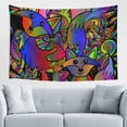 thumbnail image 4 of ZICANCN Funny Tapestry for Bedroom Aesthetic,Fox Doodle Psychedelic Pattern Wall Tapestry for Living Room 60x40 Inches, 4 of 8