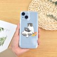 thumbnail image 2 of Lying Cat Transparent Transparent Black Lens All-inclusive Phone Case For Iphone14ProMax/14Plus/14Pro/14, Iphone13ProMax/13MINI/13Pro/13, Iphone12ProMax/12MINI/12Pro/12, Iphone11ProMax/11Pro/11/XSMAX/, 2 of 4
