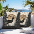 thumbnail image 4 of Deer Outdoor Pillow Covers Pack of 2 Elk Silhouette Forest Vintage Waterproof Throw Pillow Covers Decorative Cushion Cases for Patio Garden Tent Balcony Couch 20x20 inch, 4 of 8