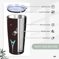thumbnail image 6 of Kll Eiffel Tower Stainless Steel Vacuum Insulated Coffee Cup 20 Oz Insulated Travel Mug Water Cup With Leak-Proof Straw Lid & Flip Lid,1 Metal Straws,1 Cleaning Brush, 6 of 8