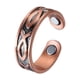thumbnail image 2 of Anillo magnético de cobre antiguo puro con energía magnética, creativo, personalizado, abierto, pulsera., 2 of 3