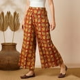 thumbnail image 3 of Globus Women Paisley Printed Flared Slip-On Palazzos, 3 of 6