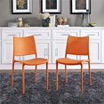 thumbnail image 2 of Modway Hipster Polypropylene Plastic Dining Side Chair, Orange, Set of 2, 2 of 4