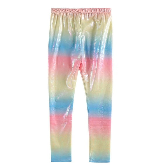 KYAIGUO Kids Toddler Girls Stretchy Leggings Pants Versatile Cotton Bottoms Comfortable Tights Trousers for 4-10 Years