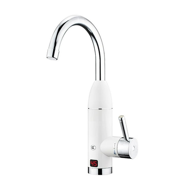 Stainless Steel Electric Water Heater,Instant Heating Faucet LED,Temperature Display Tankless Water Heater Hot Cold Dual-use ,Faster Heat