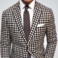 thumbnail image 2 of Chaqueta de traje a cuadros para hombre, corte entallado, cuello de solapa, vestido formal, fiesta, graduación, trajes casuales para hombres y niños, el mismo color que la imagen L, 2 of 5
