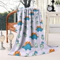 thumbnail image 2 of Lavender Dinosaurs Hatching Eggs Blanket,Comfortable Soft Lamb Wool Throw Blanket,All Season,Warm Lightweight Blankets for Sofa Bed Couch Living Room Chair,40"x50", 2 of 4