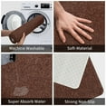 thumbnail image 3 of Pofeuu Dark Brown Glitter Print Flannel Doormats Rug16"x24"Rug Washable Doormats Indoor Outdoor Rugs for Layered Front Door Mats, Porch, Kitchen, Entryway, 3 of 7