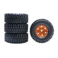thumbnail image 4 of 4x neumáticos de rueda de goma para coche , actualización 24 para camiones Axial SCX24, modelo de accesorios para Dorado Hugo ruedas de oruga rc, 4 of 8
