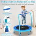 thumbnail image 4 of Jump Into Fun 36'' Mini Trampoline for Kids, 3FT Toddler Trampoline with Handle, Foldable Kids Trampoline Indoor/Outdoor for Toddlers Ages 3-6, Small Fitness Rebounder Trampoline, Easy Storage, 4 of 7
