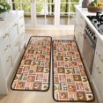 thumbnail image 4 of Kitchen Rugs Sets Of 2,Patchwork Chicken Pattern Anti Fatigue Kitchen Mat Rugs Non Slip Washable,Decorative Kitchen Floor Mats for Kitchen,Sink,Laundry,17"x47"+17"x47", 4 of 5