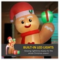 thumbnail image 5 of 8FT Christmas Inflatable Gingerbread Man, Giant Outdoor Christmas Decorations with LED Lights - Holiday Yard Decor for Indoor/Outdoor Party Brown + Polyester, 5 of 9
