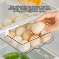 thumbnail image 4 of Wosthever Contenedor de almacenamiento de huevos transparente, bandeja colgante a presión, cajón de refrigerador de alimentos deslizante para Organizadores de utensilios de cocina, 4 of 6