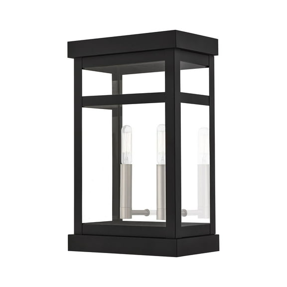 Livex Lighting Hopewell 2 Light Outdoor Wall Lantern in Black