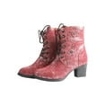 thumbnail image 3 of TMA EYES Abstract Studded Lace-up and Zipper Women's Leather Boots, 3 of 6