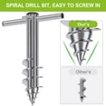 thumbnail image 3 of Sombrilla de playa Sand Anchor Dolibest con base en espiral de acero, 3 of 8