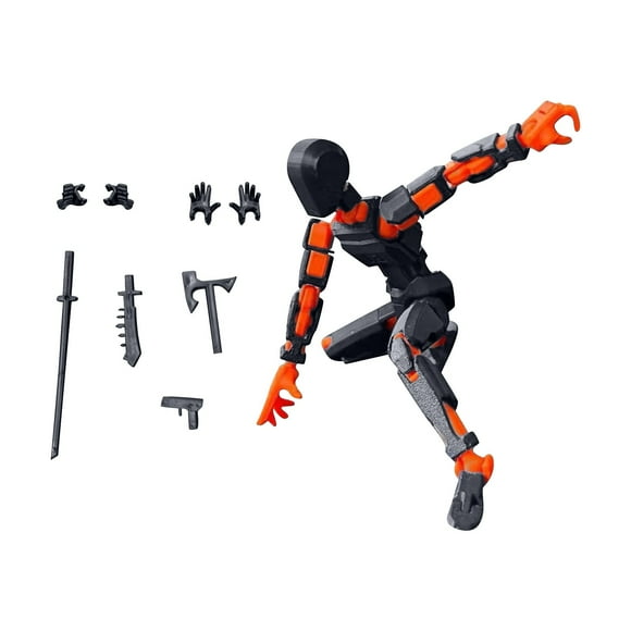 T13 Action Figure,Robot Action Figure,T13 Action Figure 3D Printed Multi-Jointed Movable,13 Action Figure Dummy,Decorations for Action Figures,Random Weapon Color Royal Blue