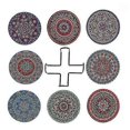 thumbnail image 1 of 8PcsDiamondPaintingCoastersWithHolder,DiyMandalaCoastersDiamondPaintingKitsForBeginnersAdults, 1 of 5