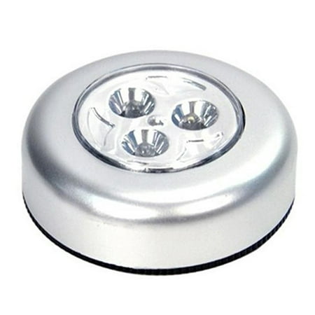 

Mini Useful Wall Light Kitchen Cabinet Closet Car 3 LED Wireless Push Touch Lamp