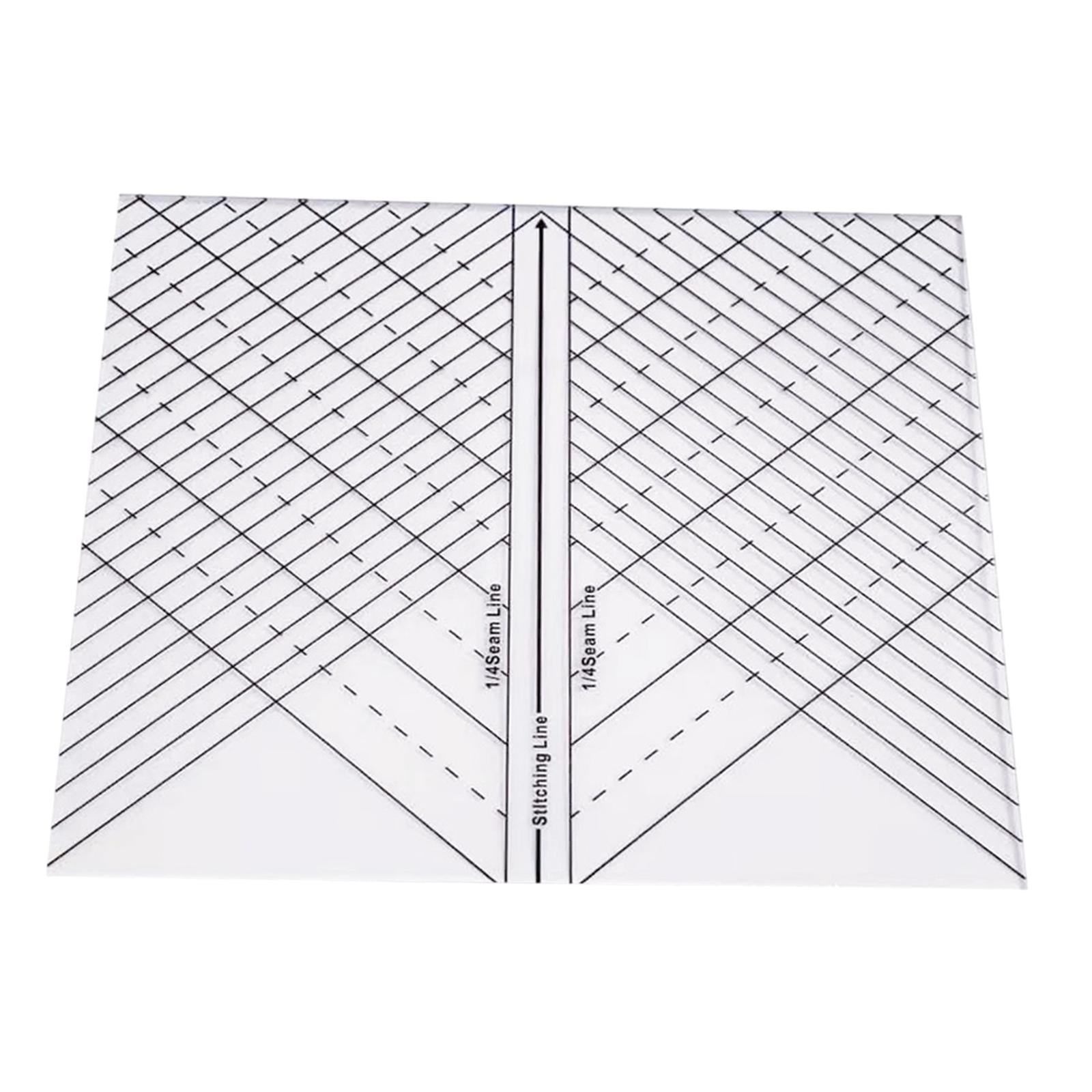 FVDPWYE Acrylic Arc Quilting Straight Ruler Sewing Machine Ruler Quilting Grip Template Rulers for Quilting Crafting 1/4 Inch Seams