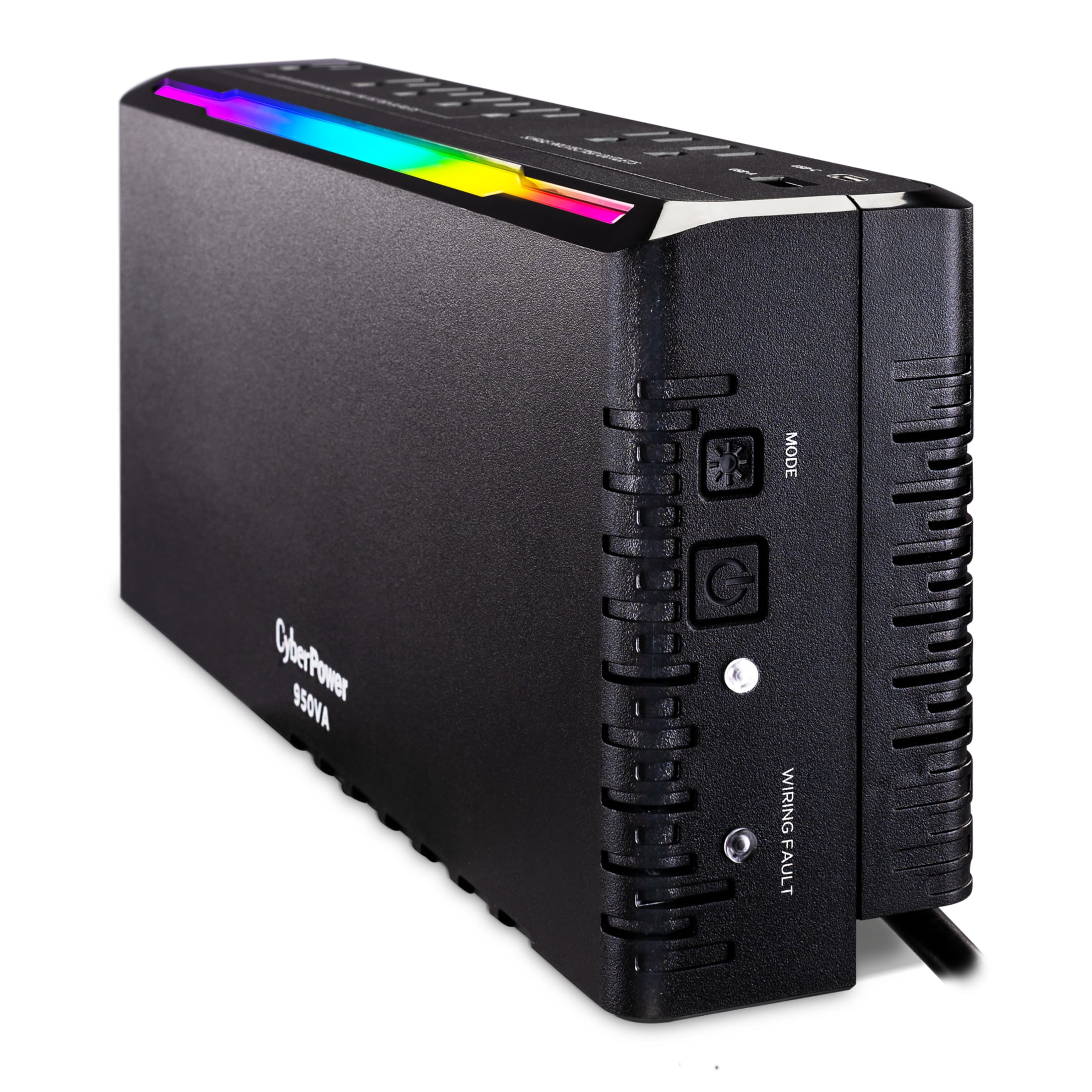 CyberPower GX950UC Gaming UPS, 950VA/510W, 120V, RGB, 7 Outlets, USB-A & USB-C, 5 ft Cord, Black