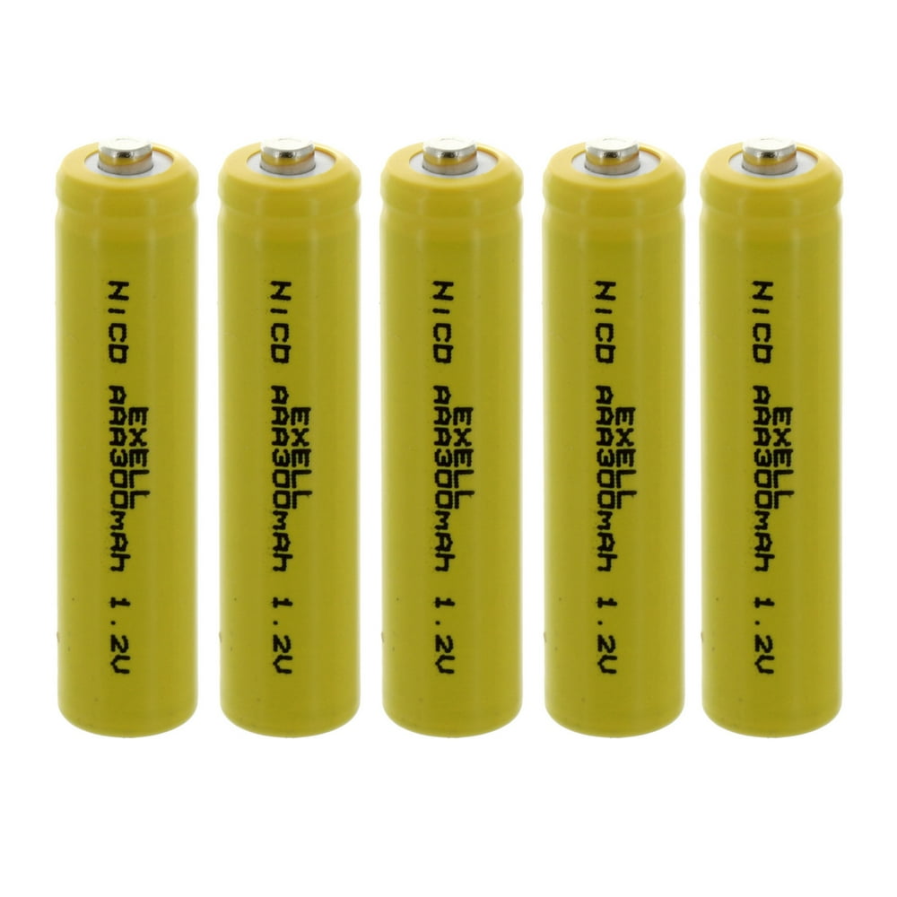 5x AAA 1.2V 300mAh Button Top Rechargeable Batteries For LED Lights
