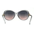 thumbnail image 4 of Womens Luxury Foliage Rhinestone Jewel Hinge Butterfly Designer Sunglasses Slate Pink Smoke, 4 of 4